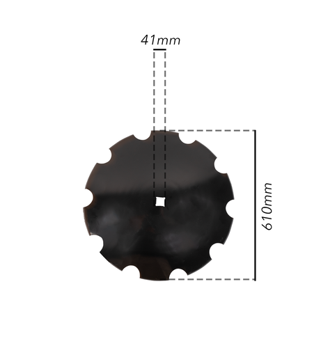 Disco Frangizolle Dentato Ama 610mm Foro Quadrato Made in Italy - Foto 4 di 4