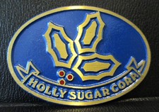 Holly Sugar Corporation Brass Belt Buckle Advertising Promo 1970's Dyna Buckle