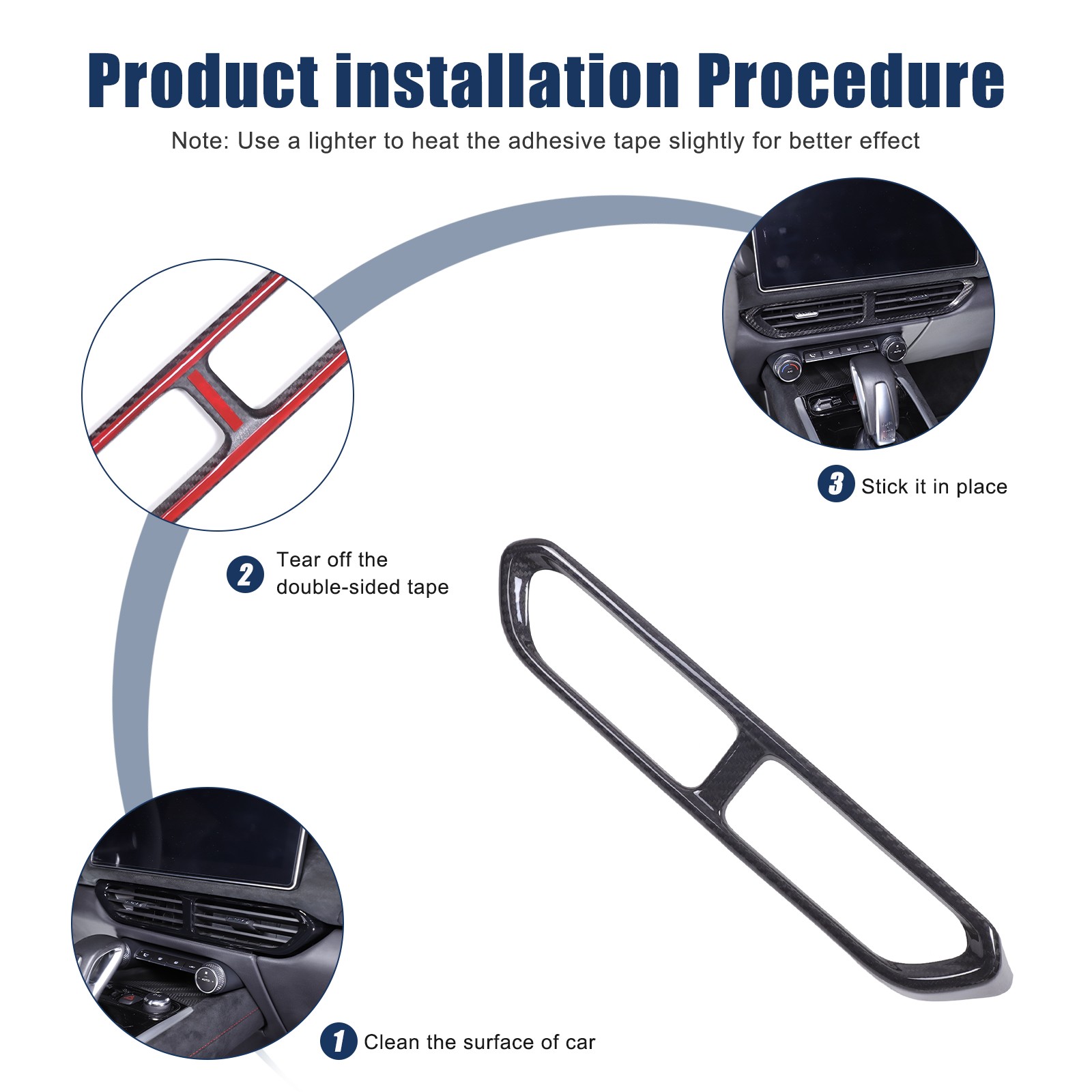 Dry Carbon Control Instrument Air Vent Cover Trim For Lotus Emira V6 GT4 2021-24
