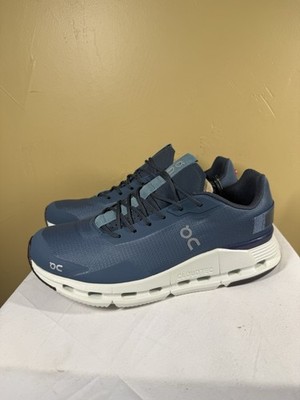 On Cloudnova Form Men's Blue/White Low Top Athletic Sneakers 8 mens