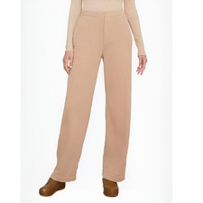 Vince Womens Neutral Brushed French Terry High Waist Straight Leg Trouser Pants