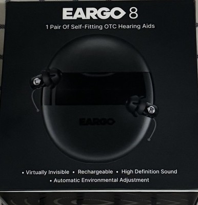Eargo 8 Self-Fitting OTC Hearing Aid Rechargeable IIC High Definition Sound