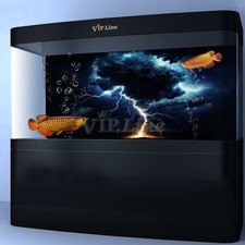 Lightning Cloud Aquarium Background Self-Adhesive HD Poster Fish Tank Sticker