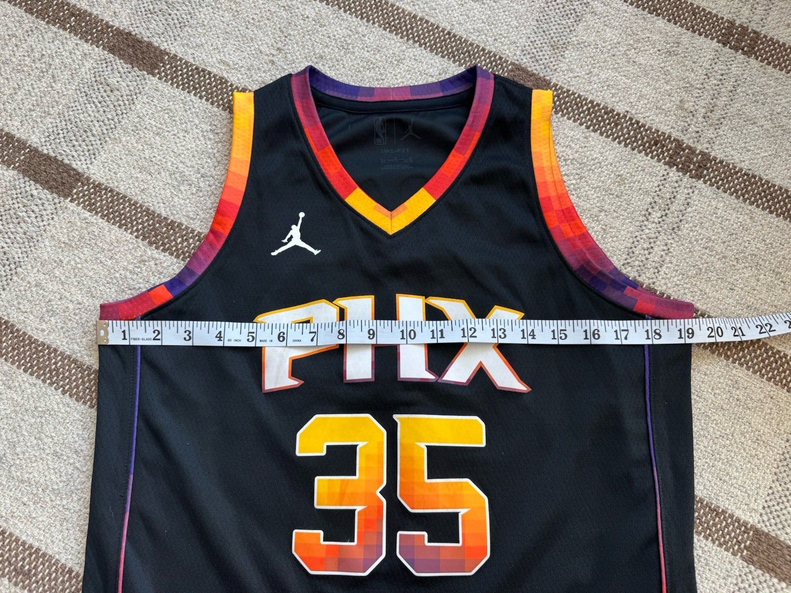 Nike Jordan NBA #35 Kevin Durant Phoenix Suns Swingman Jersey Large Black Youth thumbnail 5