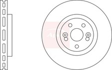 Image of Brake Disc Vented Rear Braking Replacement DSK2845 Fits Renault Clio APEC