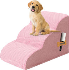 3-Tier Dog Stairs for Bed and Couch - 15.7"H Non-Slip Dog Ramp Extra Wide Steps