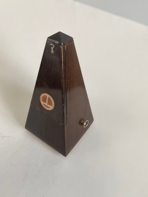 Vintage Paillard mahogany metronome 9''/23 cm Tall made in Switzerland