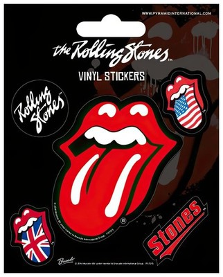 Rolling Stones Sticker Adhesive Decal - Tongue Logo, 5 Vinyl Stickers (5 x 4 ...