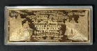 8 oz .999 Silver Bar ~ 1997 $1000 Bill ~ Washington Mint 24k Gold Covered