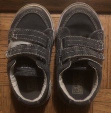 Sperry Kids Gray Blue Sneaker Shoes Size 5.5 Hook Loop Closure Free Shipping