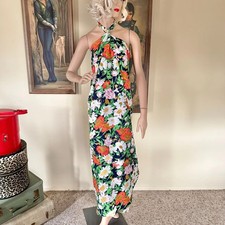 Vintage 70s/80s Hawaiian Sarong Convertible Beach Wrap Cover-up Dress S/M/L