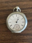 Antique Elgin Natl Watch Co. Pocket Watch G.M. Wheeler Silverine Case Key Wind