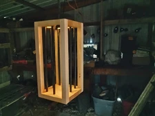 Solar wood lantern