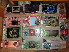 Lot of 14 PCI-E PCI Express PC Graphics Cards GPUs UNTESTED AS-IS ATI AMD Nvidia