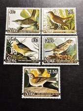 TIMBRE NIUE POLYNESIE FAUNE OISEAUX ANIMAUX N°464/468 NEUF ** LUXE MNH 1985