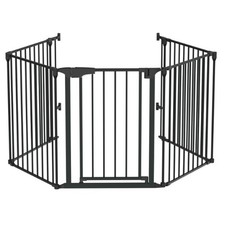 Bonnlo 134" Wide Configurable Baby Gate, Fireplace Safety Fence/Guard DENTED