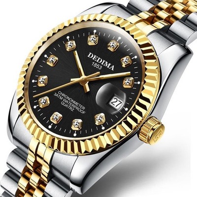DEDIMA 1853 Mens Luxury Watch Quartz Water Resistant Wrist Watch 