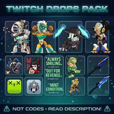 Brawlhalla - Twitch Drops Pack | Loki, Chel, Pharoah Magyar, Mach 25 Thea & More