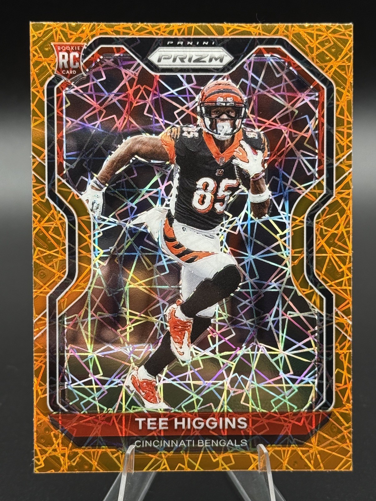 2020 Panini Prizm Tee Higgins Rookie (RC) Orange Lazer Cincinnati Bengals