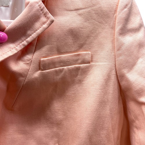 Banana Republic Linen Blazer Size 2 Peach Preppy Business Office Tailored - Picture 6 of 11