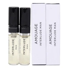 AMOUAGE INTERLUDE MAN EDP 2.0ml .06fl oz x 2 COLOGNE SPRAY SAMPLES