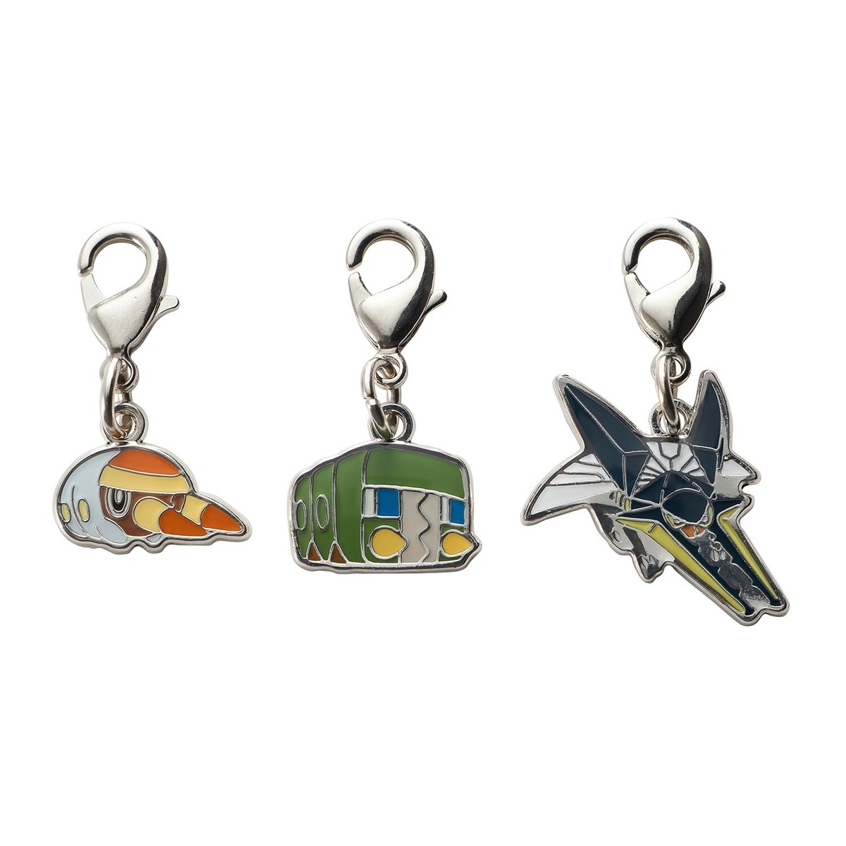 PC395 Pokemon Center Grubbin Charjabug Vikavolt Metal key chain