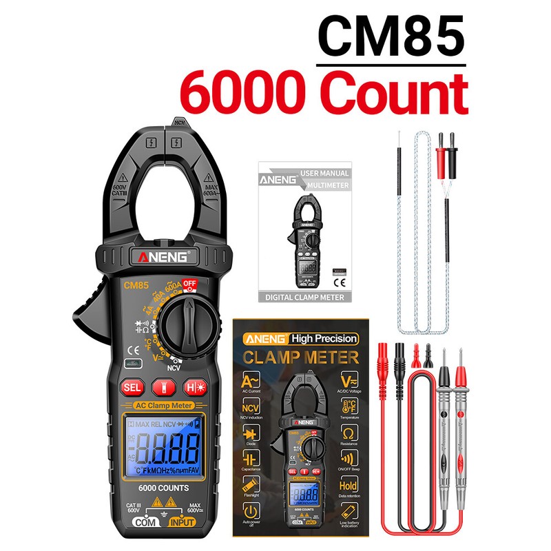 ANENG Digital Clamp Multimeter Tester AC DC Voltmeter Current OHM Meter Tester