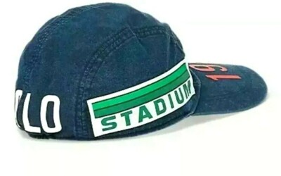 Polo Ralph Lauren Indigo Stadium 5 Panel Hat 1992 Pwing Snow Beach