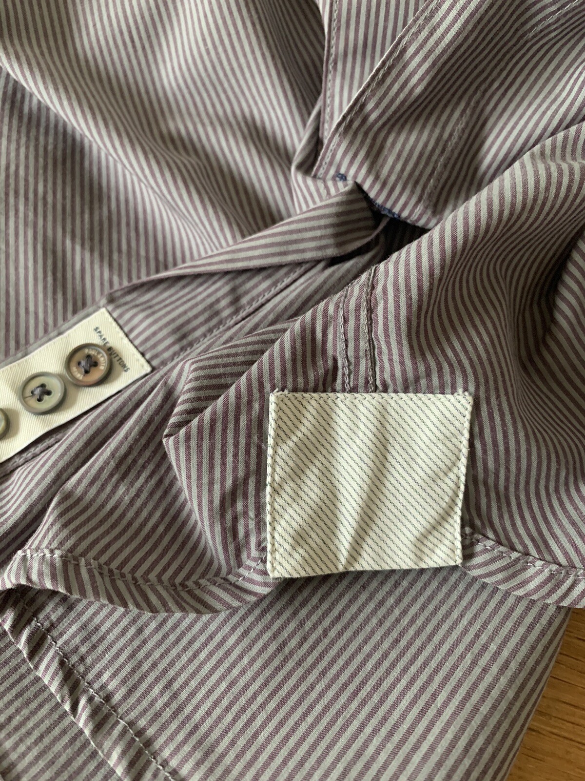 Paul Smith - Long  Sleeve Shirt "JEANS"  Tailored Fit Size M Pit to Pit 20 BNWT image 9