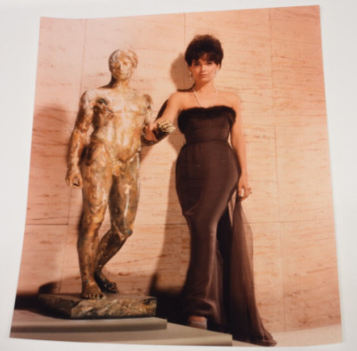 Suzanne Pleshette 8 x 10 photo color borderless posing beside naked man