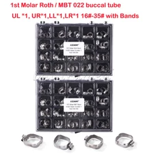 AZDENT Dental Orthodontic Bands with Buccal Tube 1st Molar Roth/MBT 022" 16#-35#