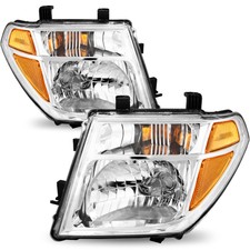 For 2005-2008 Nissan Frontier 05-07 Pathfinder Halogen Chrome Headlights Lamps