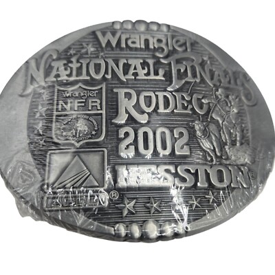 2002 NFR Rodeo Belt Buckle Calf Roper National Finals NOS Roping Vintage
