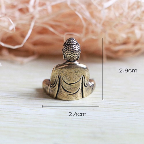 Pure Brass Sakyamuni Buddha Small Statue Buddha New Chinese Buddha Hand Carved - Picture 7 of 8