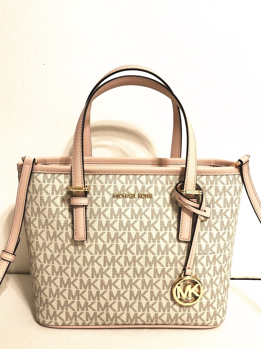 Michael Kors XS Carry All Jet Set Travel Bag for Women - Powder