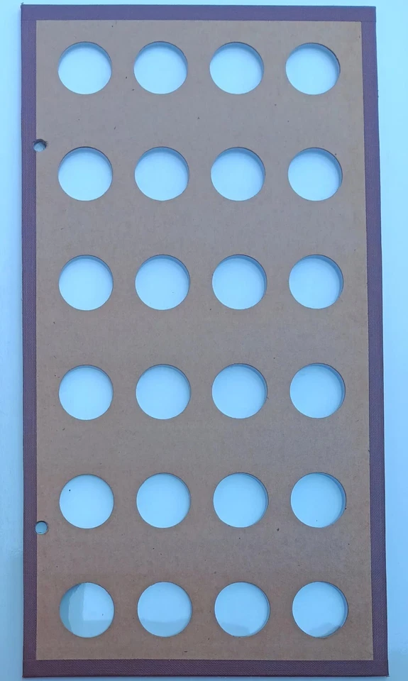 Wayte Raymond 1x 1826-1857 centavos grandes + 3x lote de página de álbum de tablero de monedas de 29 mm en blanco Foto 2 de 4