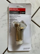 Everbilt Brass Drain Valve, Tank Type Water Heaters  3/4" universal replacement