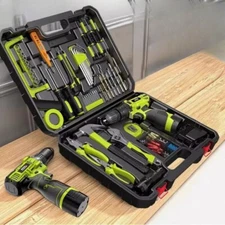 Hand Drill Tool Box Full Set of Household Tools Set Combination Electric
