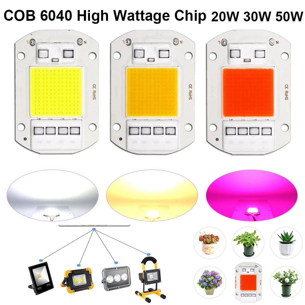 DIY Full Spectrum 30W 50W Driverless COB LED Chip Smart IC Lights | eBay