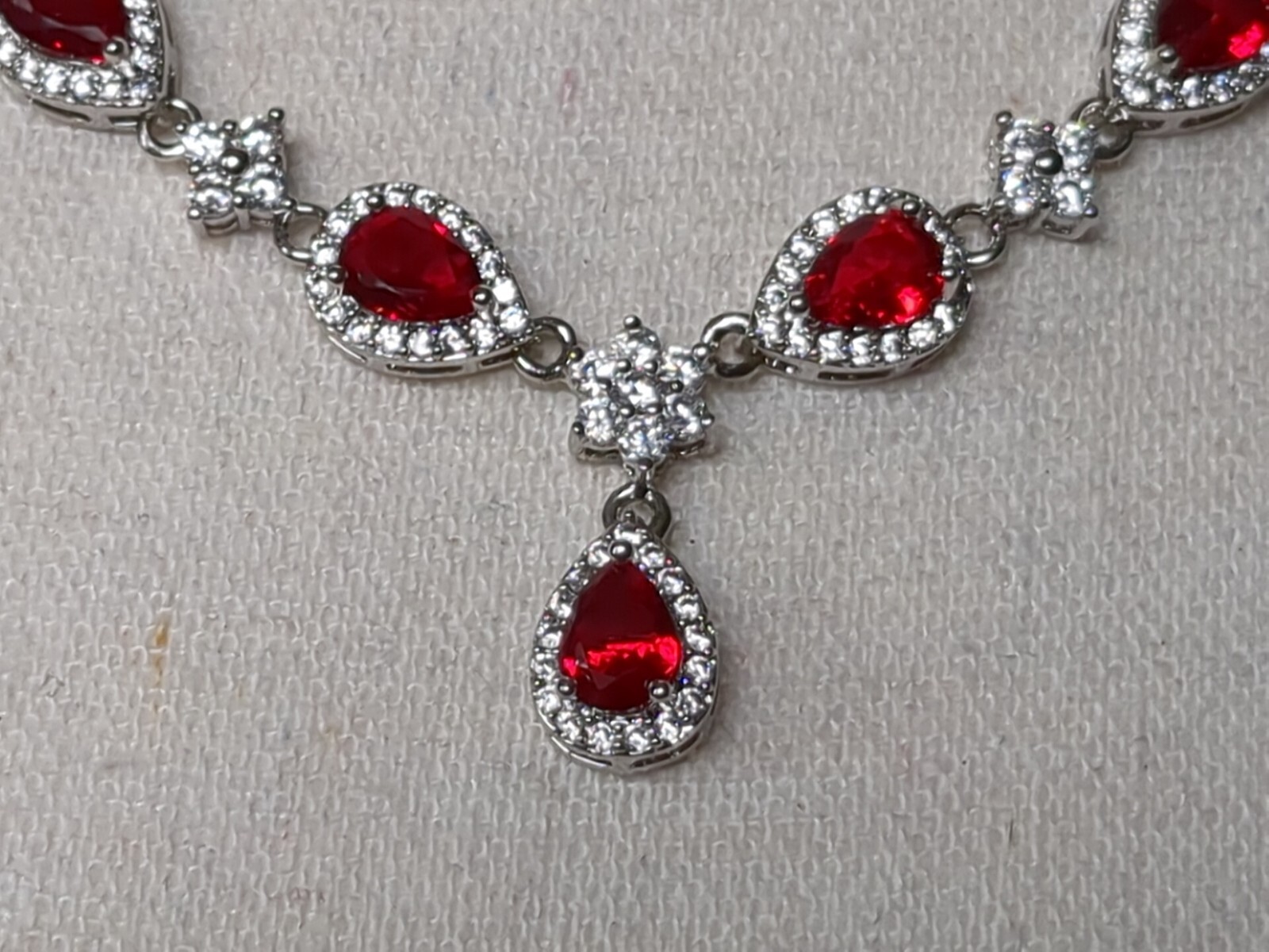 Ruby Red Glass Crystal / Clear Open Back Rhinesto… - image 5