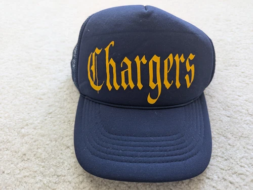 Chargers Cap baseball hat football nfl LA navy blue bolts yellow trucker skate s