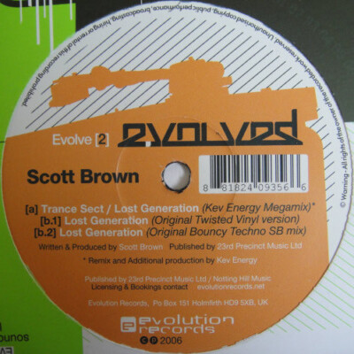 Scott Brown - Trance Sect / Lost Generation (Kev Energy Megamix) (12'') (Very Goo