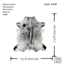 Cowhide Rug Salt & Pepper High Quality Hair on Hide Size: Large(L)AZ36