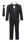 Husky Boys Tuxedo Shawl Collar Black With Tie Burgundy Double Breasted All Size