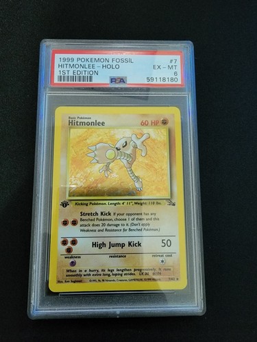 Hitmonlee (1st Edition) graded PSA 6 for sale on eBay