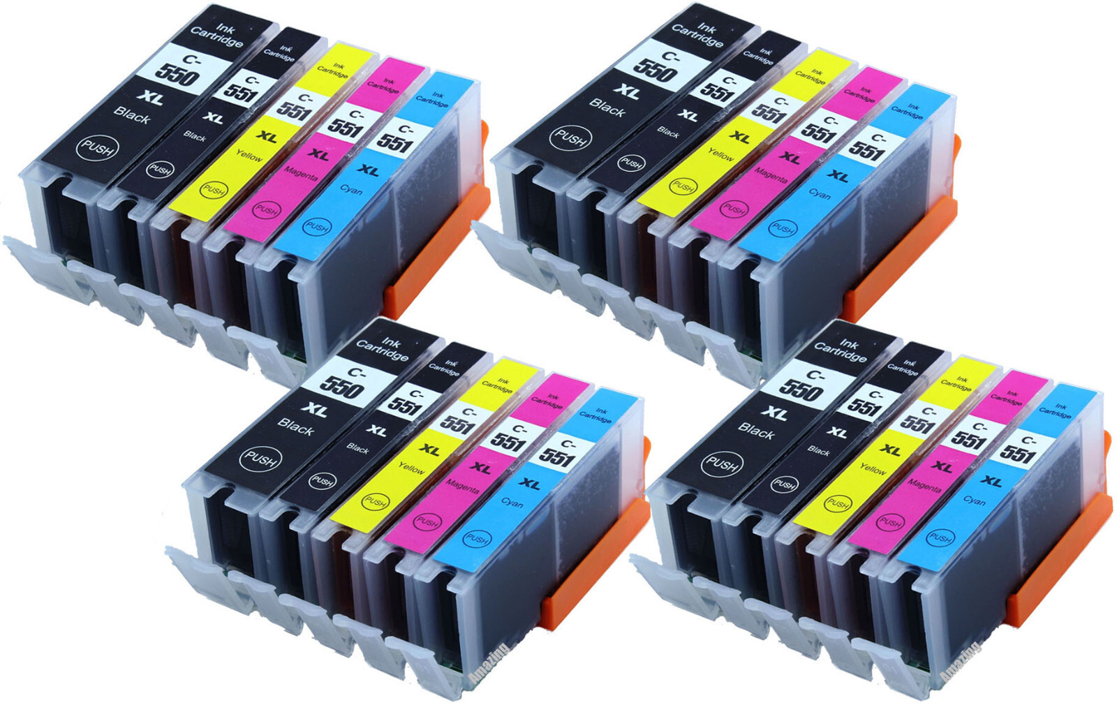 4 Cartouches D'encre Cyan Compatibles Pour Canon PIXMA IP7250, MG5550, MG6600, MX920, IX6850 – 12 Ml