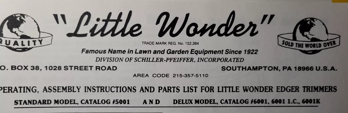 Little wonder 2024 edger manual