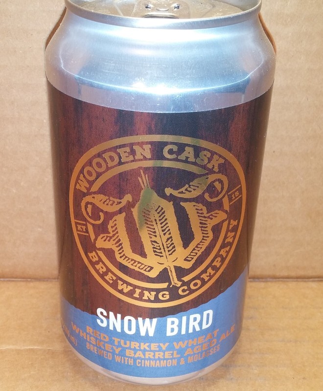 Snow Bird Red Turkey Wheat Whiskey 12 oz beer can Wooden Cask, Newport, KY EMPTY