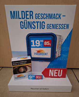 Paramount Zigaretten Tabak 3D Thekensteller Display Werbung Reklame