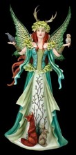 Elfen Figur mit Tieren - Caretaker by Amy Brown - Fee Fantasy Dekofigur Tiere